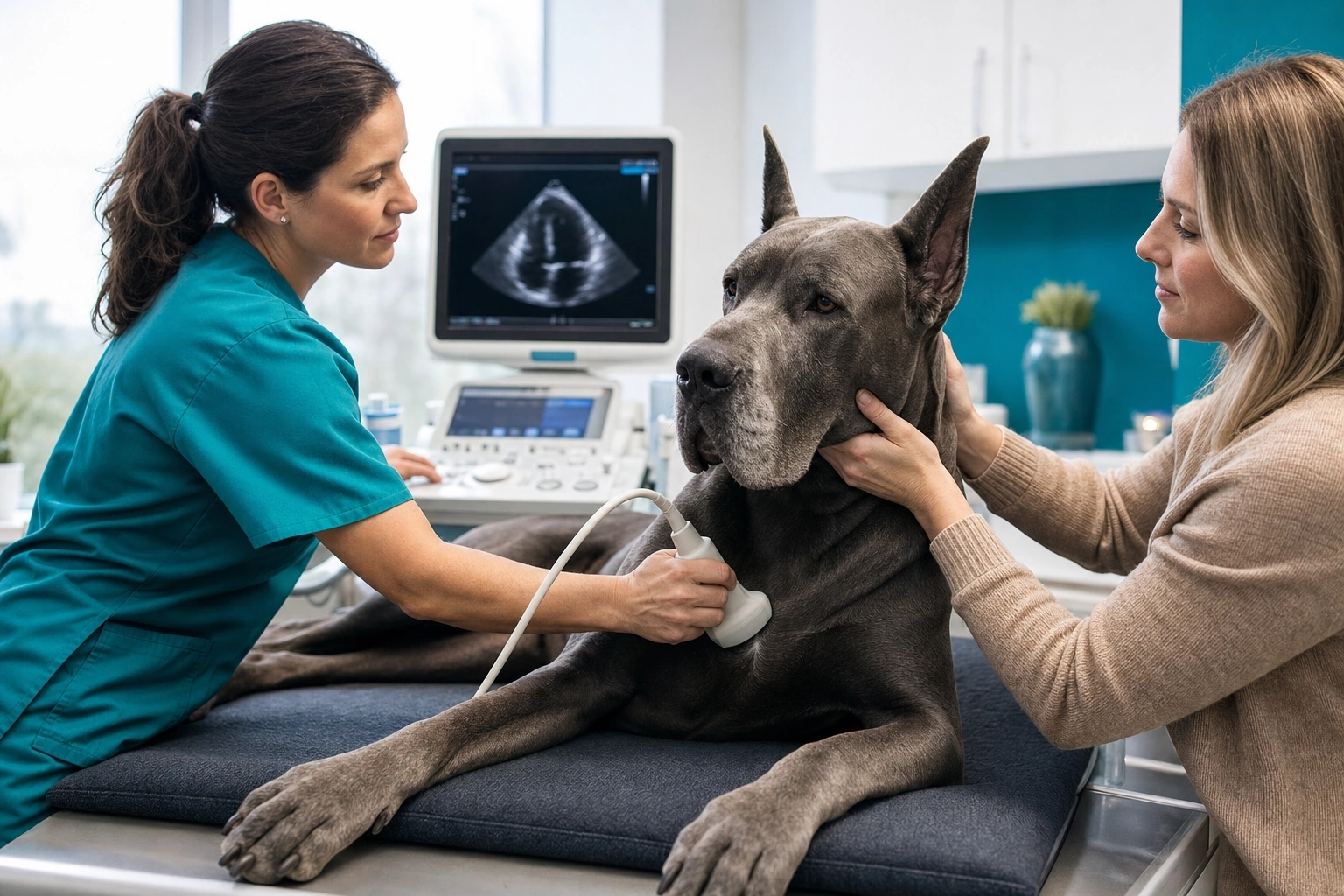 Controllo cardiologico cooperativo di un Alano