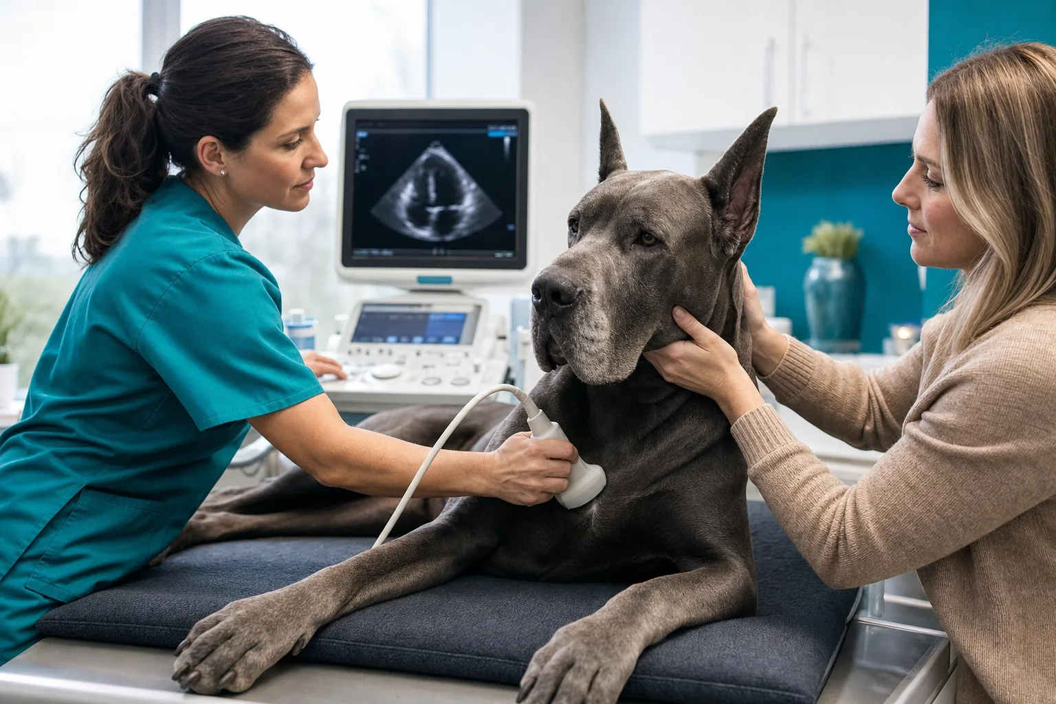 Controllo cardiologico cooperativo di un Alano