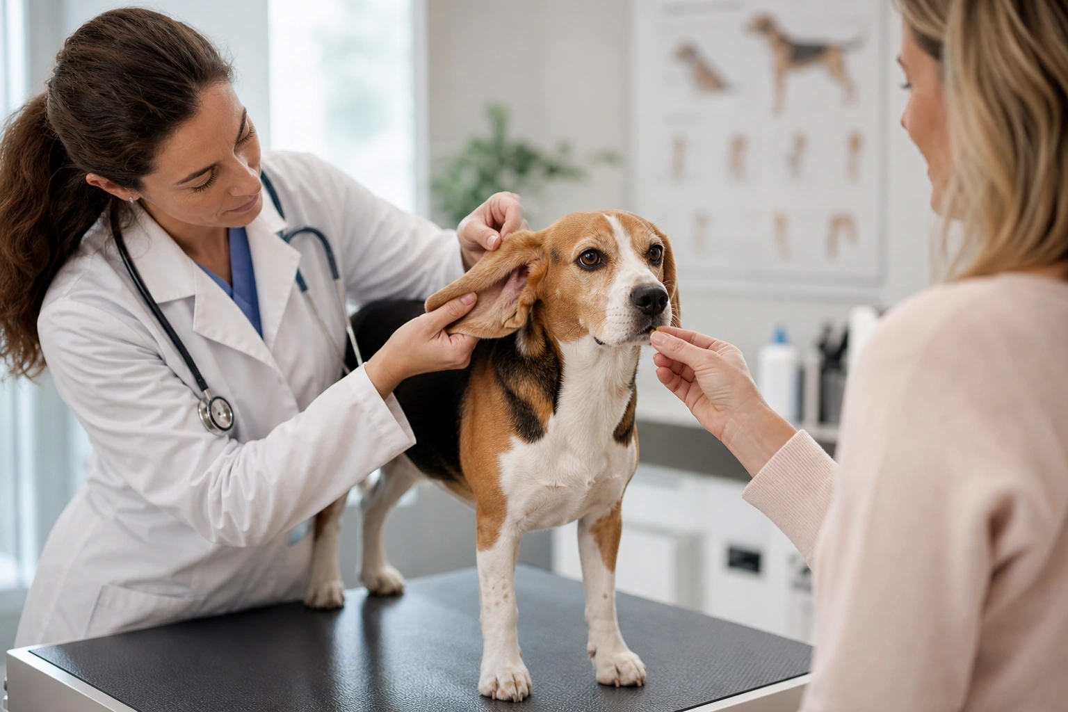 Controllo delle orecchie e condizione corporea fanno parte della prevenzione nel Beagle