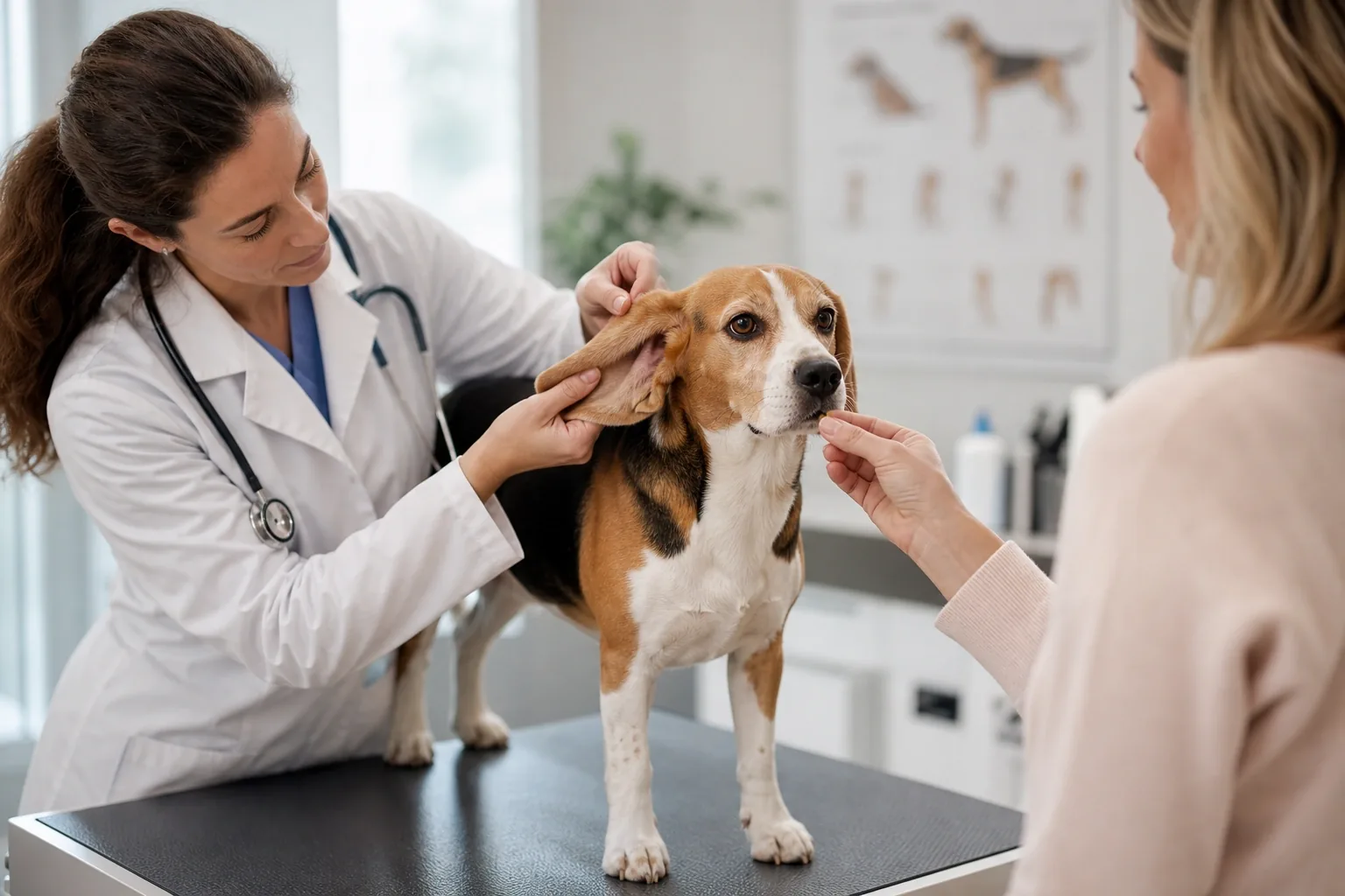 Controllo delle orecchie e condizione corporea fanno parte della prevenzione nel Beagle