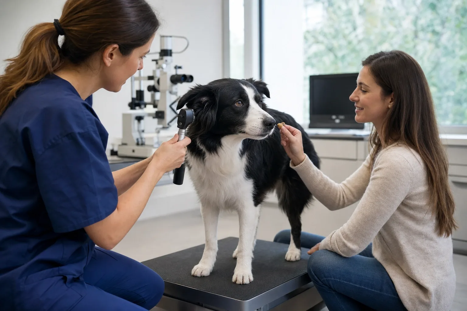 Occhi e gonioscopia fanno parte degli screening importanti nel Border Collie