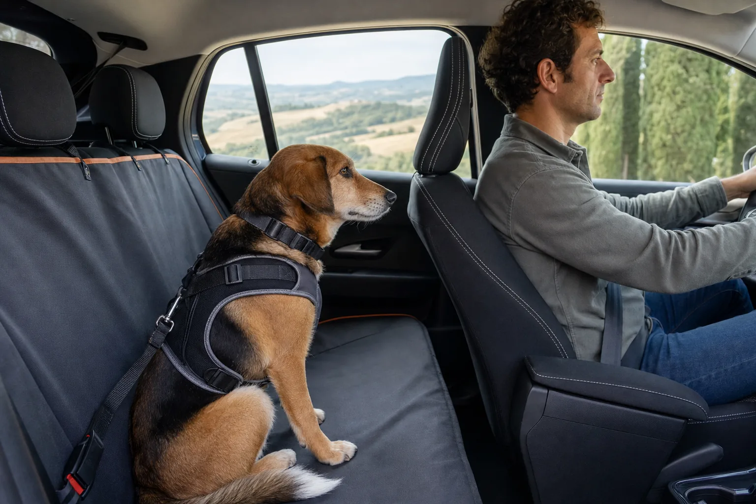 Cane in auto: regole, sistemi di sicurezza e viaggio