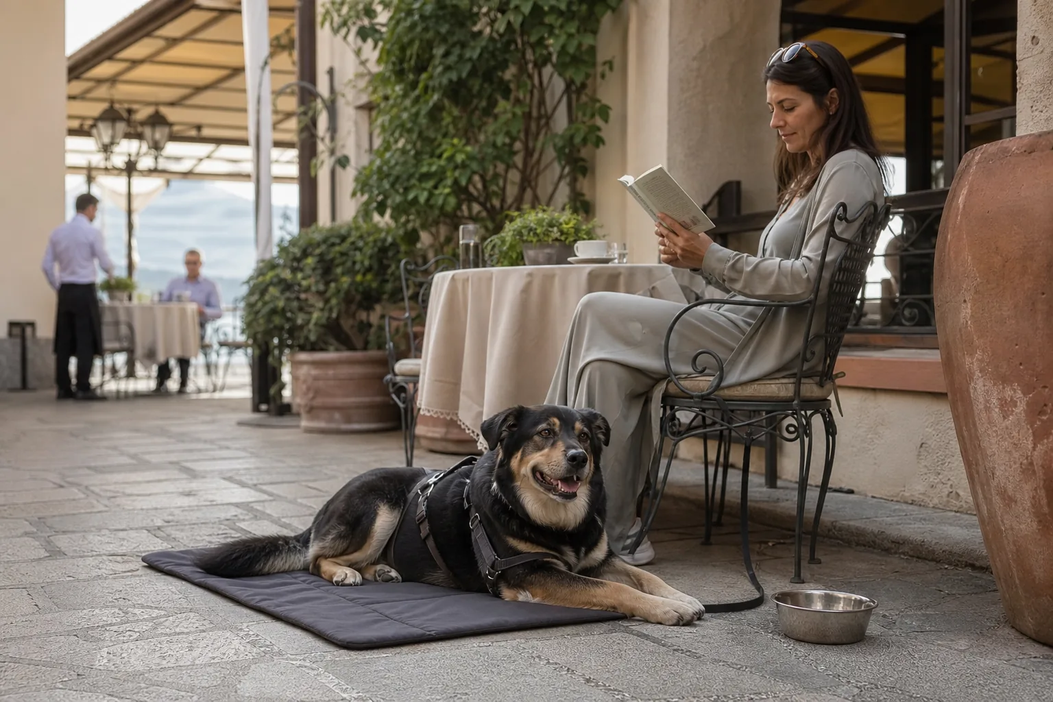 Cane al bar: come insegnargli a rilassarsi sul tappetino