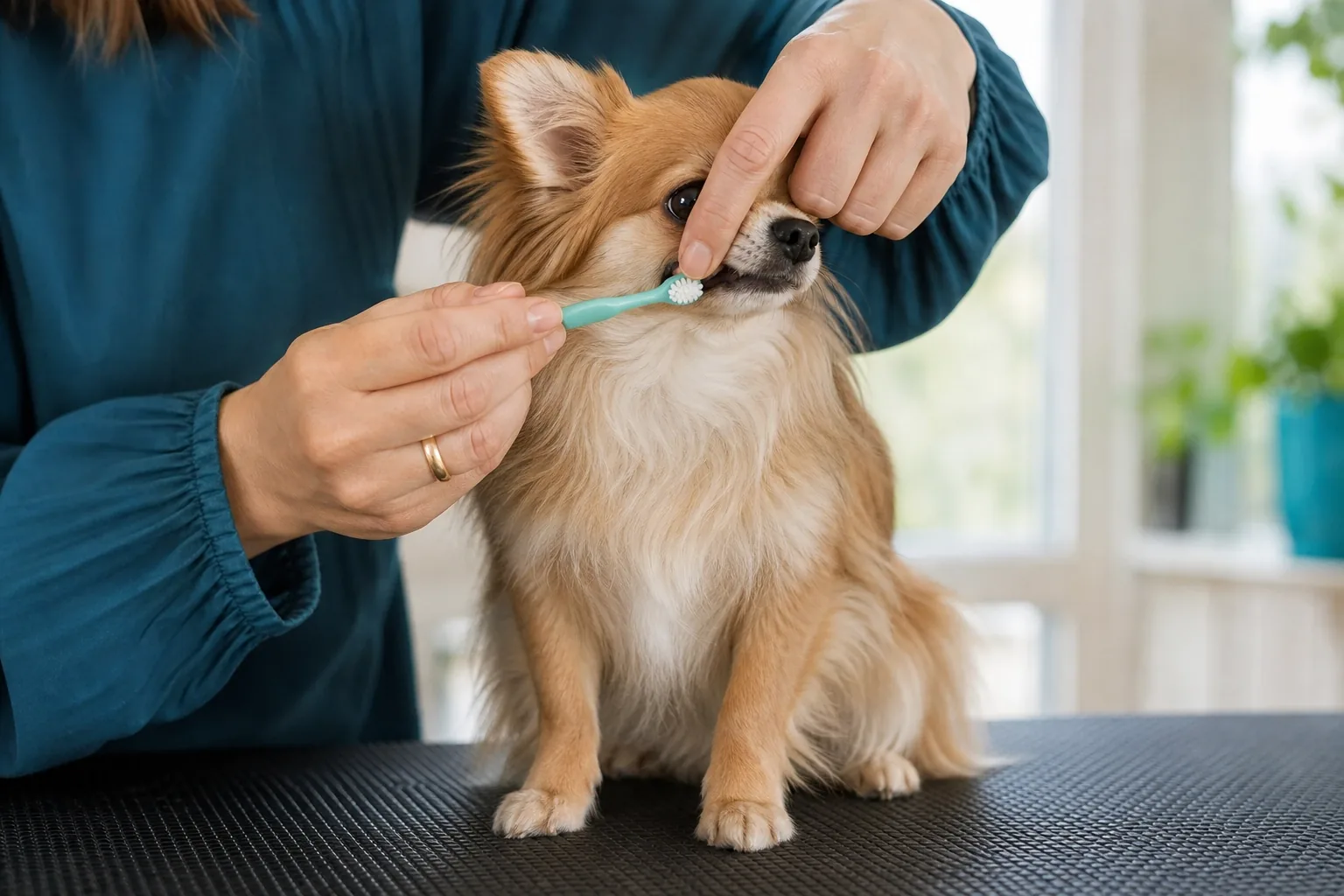 Lo spazzolamento graduale è particolarmente importante nei cani di taglia molto piccola